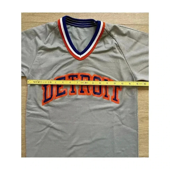 Vintage 80s Detroit Tigers Baseball Jersey Short Sleeve T-Shirt Size XS/S No tag - Picture 7 of 10